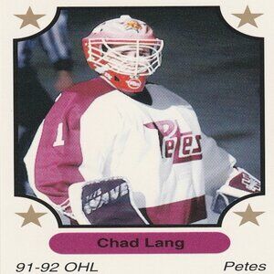 Chad Lang - 1991 7th Inning Sketch "Tomorrow's Stars Today" Hockey Card